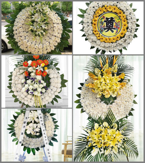 山东济宁汶上县南旺镇寺前三村花圈速递